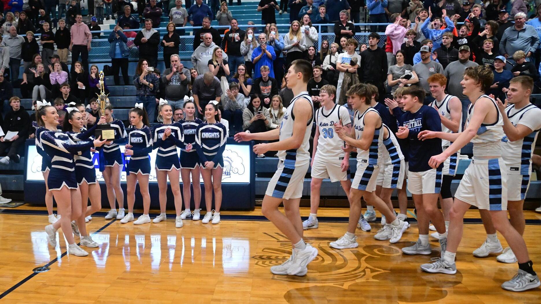 Mater Dei Christmas Tournament, championship: Mater Dei 55, Breese Central 54 (OT)